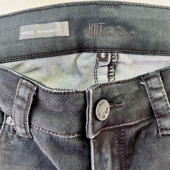 Kut from the Kloth Natalie High Rise Bootcut Black Jeans Size 6 - Picture 7 of 12